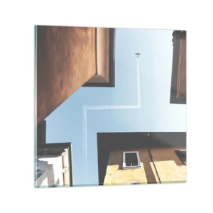 Glasbild - Bild auf glas - Über dem Stadtlabyrinth - 30x30 cm