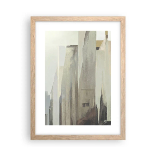 Poster in einem Rahmen aus heller Eiche - Traum von der Stadt - 30x40 cm