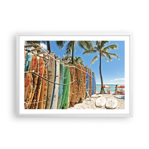 Poster in einem weißen Rahmen - Sonniger Spaß - 70x50 cm