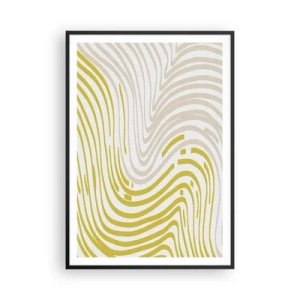 Poster in einem schwarzem Rahmen - Komposition mit sanfter Biegung - 70x100 cm
