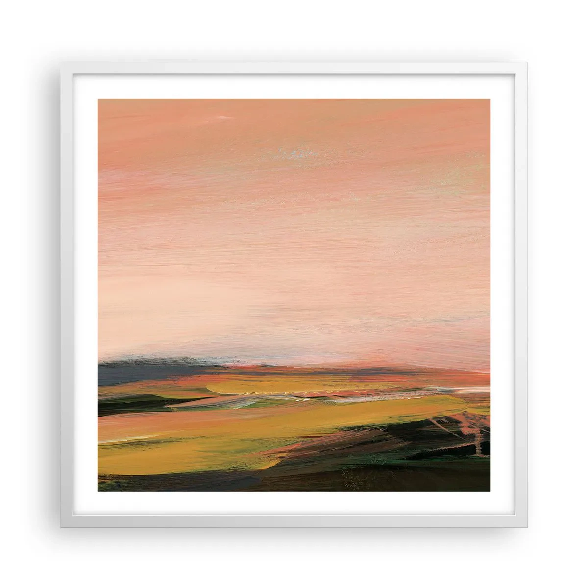 Poster in einem weißen Rahmen - In Rosatönen - 60x60 cm