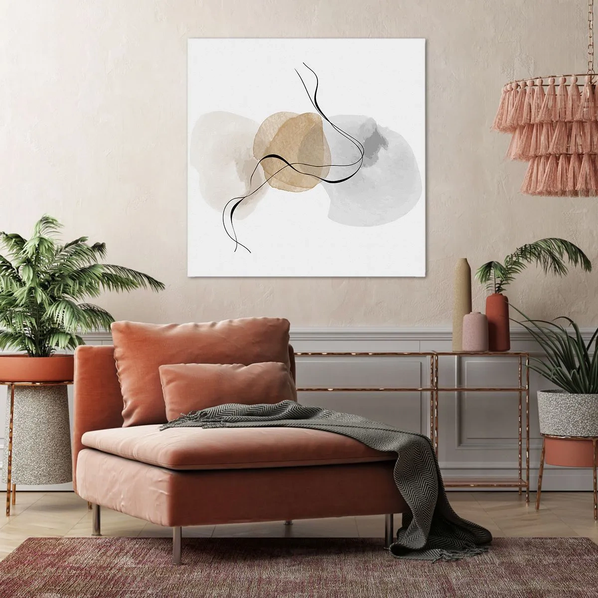 Bild auf Leinwand - Leinwandbild - Luftperlen - 60x60 cm