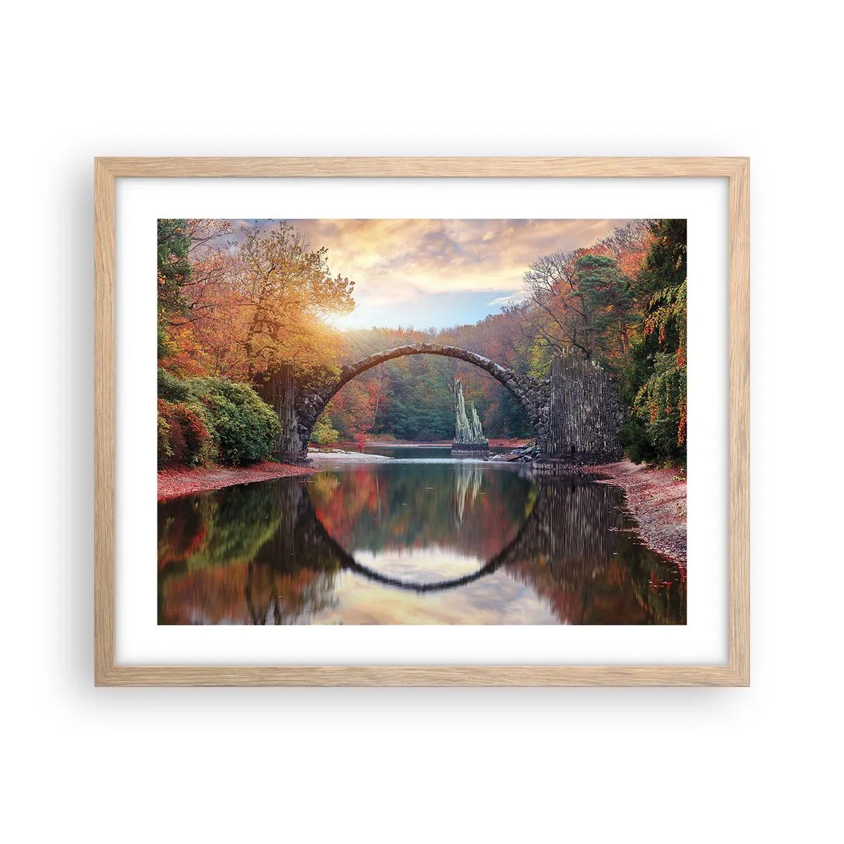 Poster in einem Rahmen aus heller Eiche - Auf der anderen Seite des Spiegels - 50x40 cm