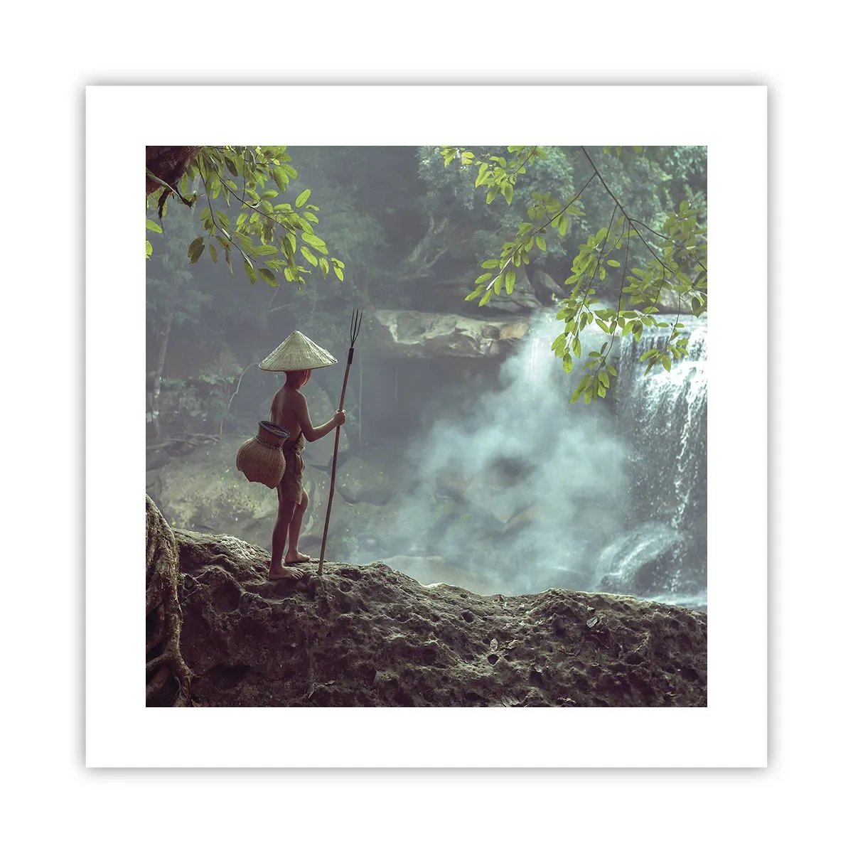 Poster - Befreundet mit der Natur - 40x40 cm