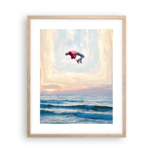 Poster in einem Rahmen aus heller Eiche - In eine andere Dimension - 40x50 cm