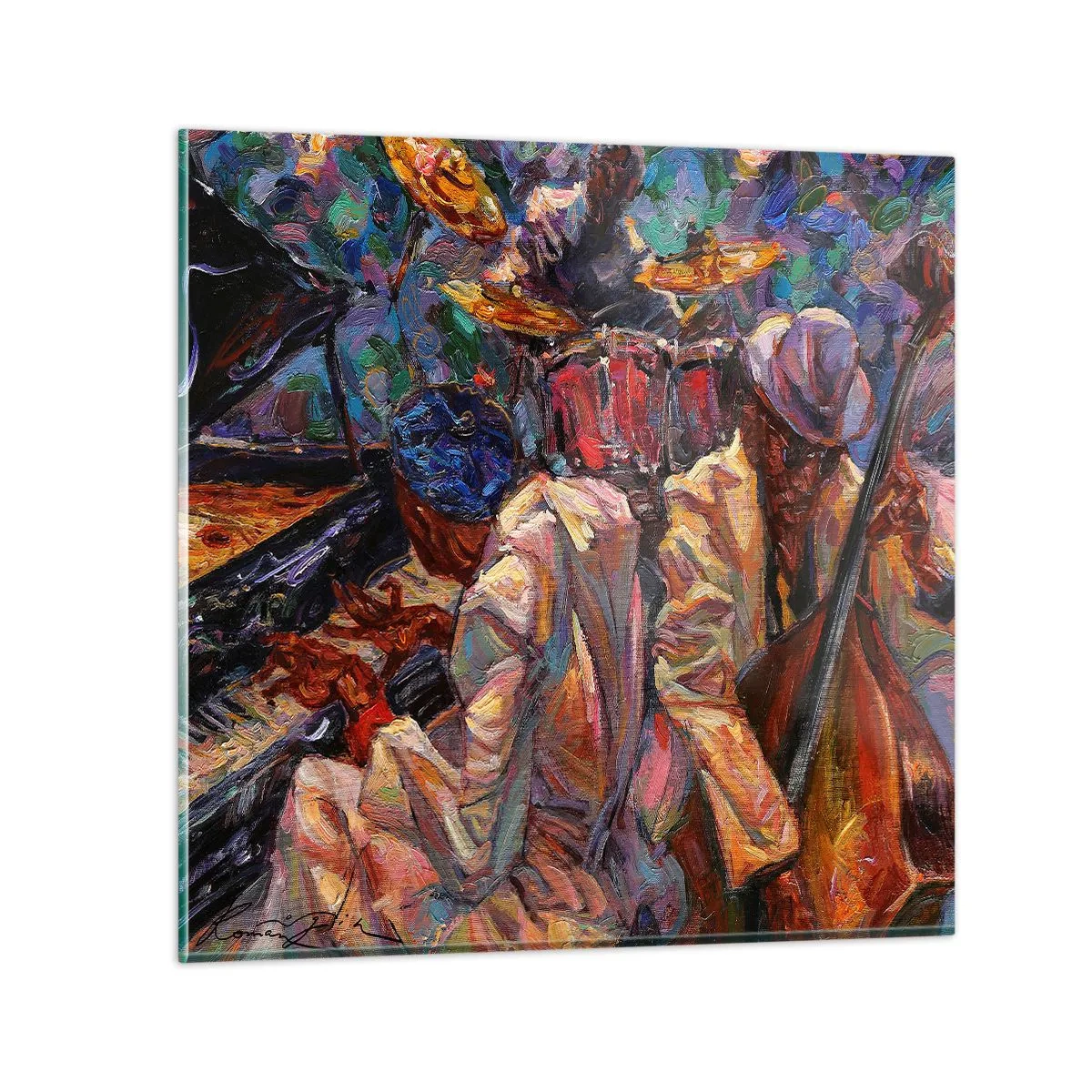 Glasbild - Bild auf glas - In einem Schlag - 40x40 cm