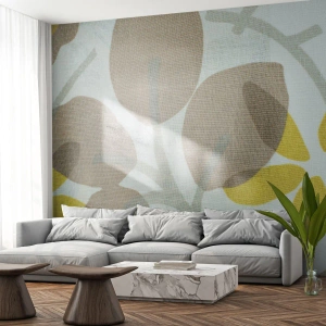 Fototapete Standard Eco - Komposition in voller Sonne - Boho, Blumen, Minimalismus - 400x280 cm