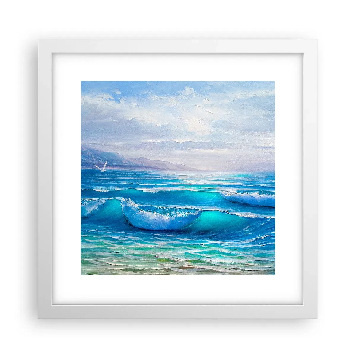 Poster in einem weißen Rahmen - Es bringt Erleichterung - 30x30 cm