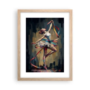 Poster in einem Rahmen aus heller Eiche - Bandtanz - 30x40 cm