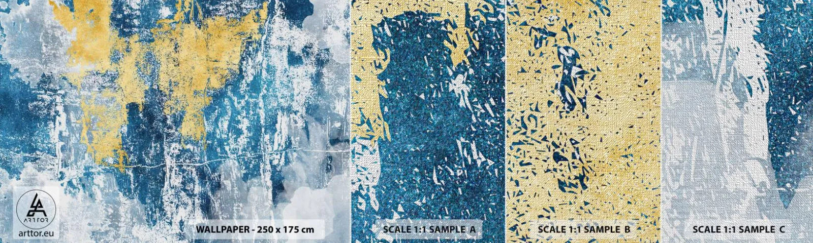 Fototapeten Muster Premium Canvas - Abstraktion voller Wetter - Abstraktion, Stück, Flecken - 100x30 cm