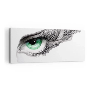 Bild auf Leinwand - Leinwandbild - Schön und bereit zum Angriff - 100x40 cm