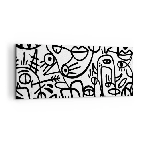 Bild auf Leinwand - Leinwandbild - Gesichter und Luftspiegelungen - 100x40 cm