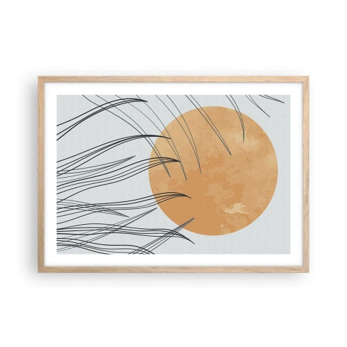 Poster in einem Rahmen aus heller Eiche - Immer der Sonne entgegen - 70x50 cm