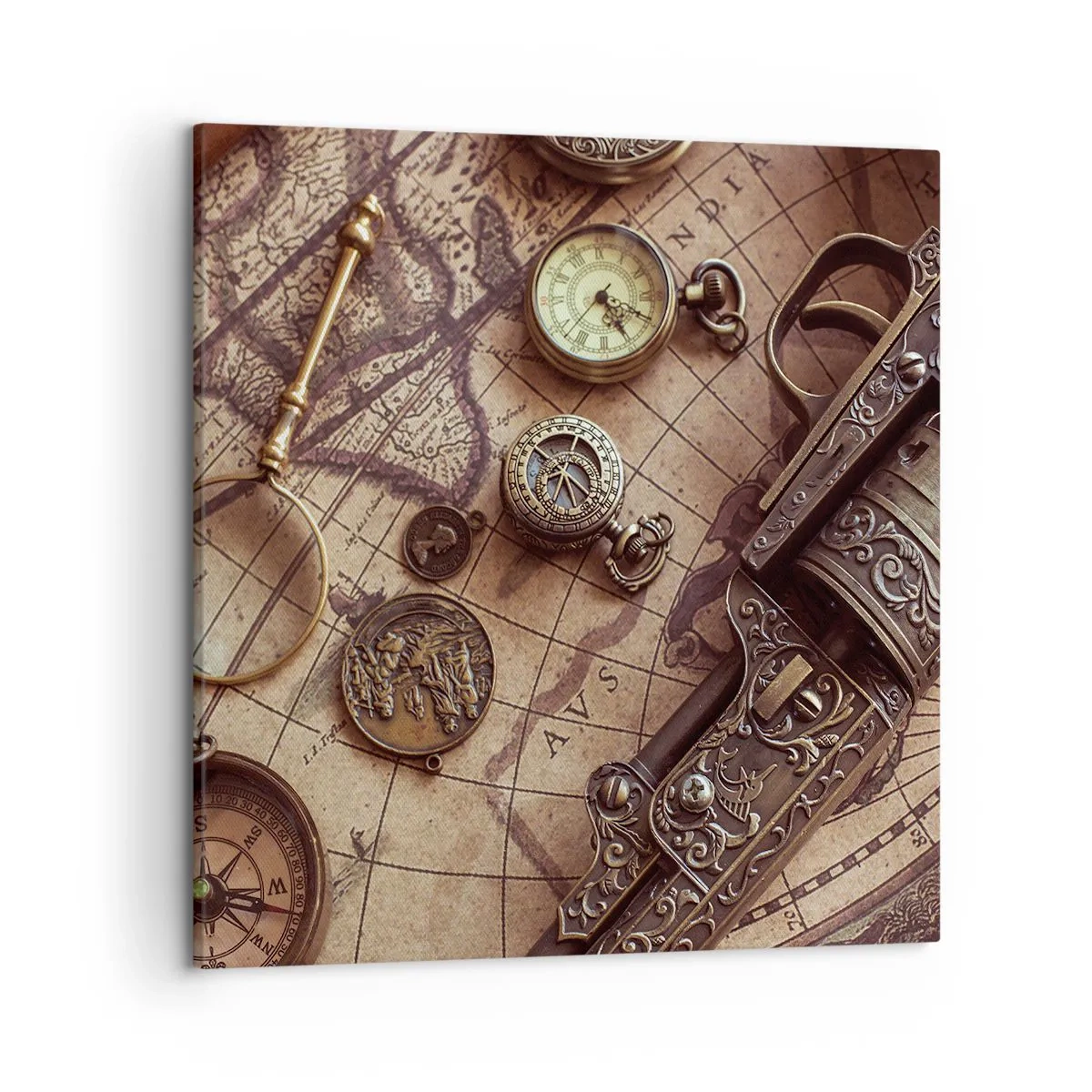 Bild auf Leinwand - Leinwandbild - Das Abenteuer ruft - 50x50 cm