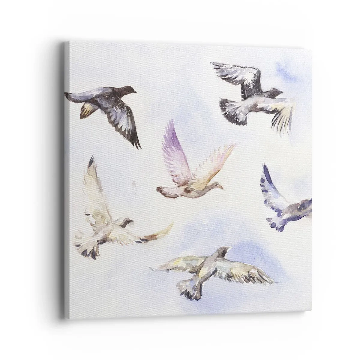 Bild auf Leinwand - Leinwandbild - Freiheit in Grau und Blau - 40x40 cm