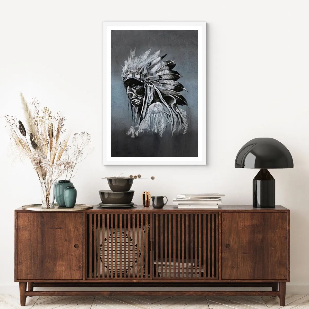 Poster in einem weißen Rahmen - Zurück zu den Wurzeln - 70x100 cm