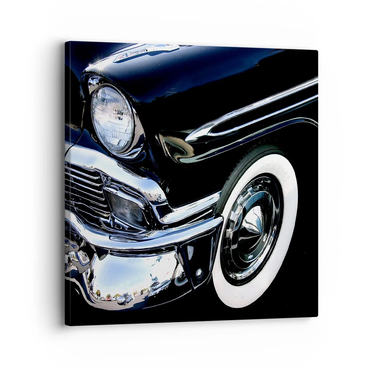 Bild auf Leinwand - Leinwandbild - Klassiker in Silber, Schwarz und Weiß - 30x30 cm