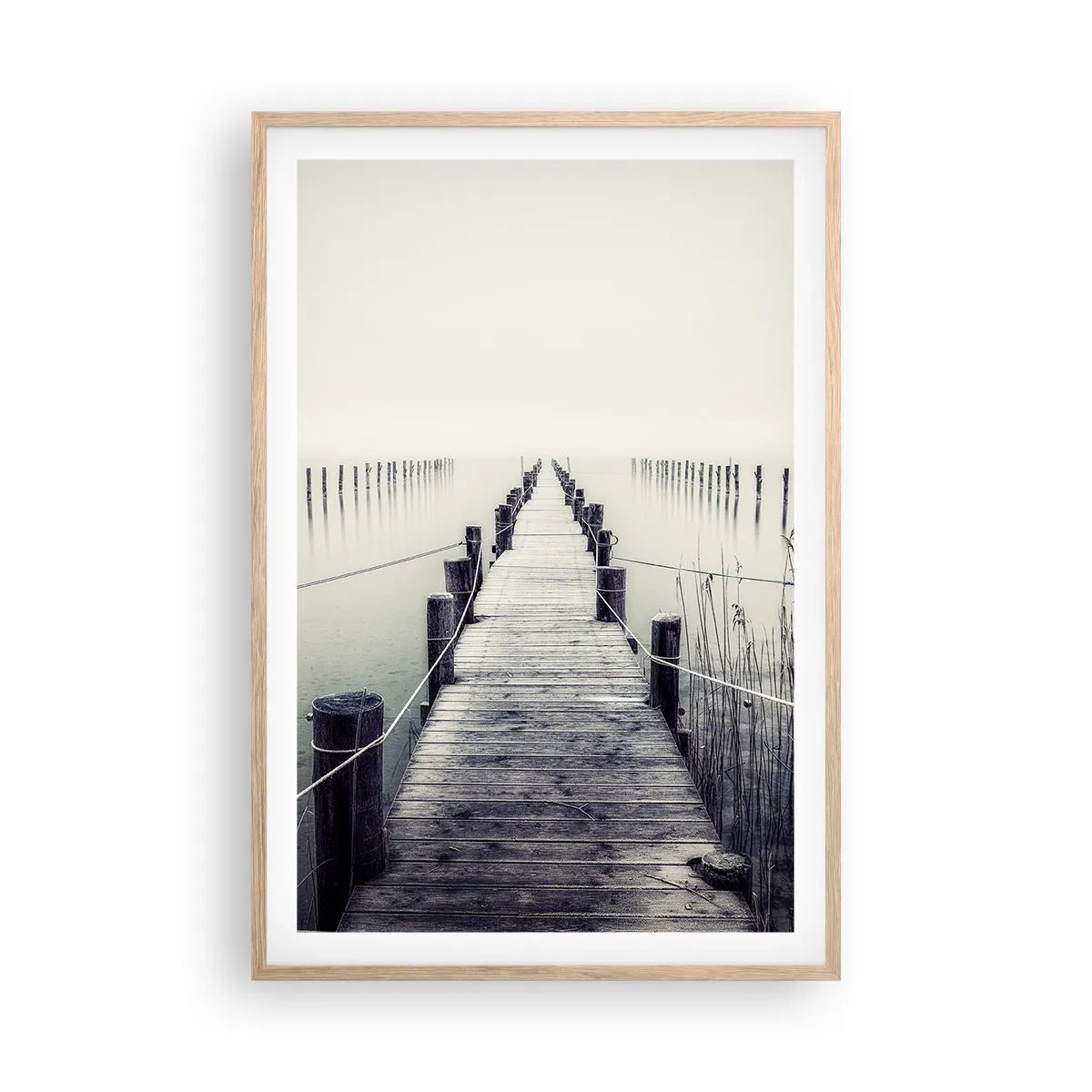 Poster in einem Rahmen aus heller Eiche - Tauchen Sie in Ruhe ein - 61x91 cm