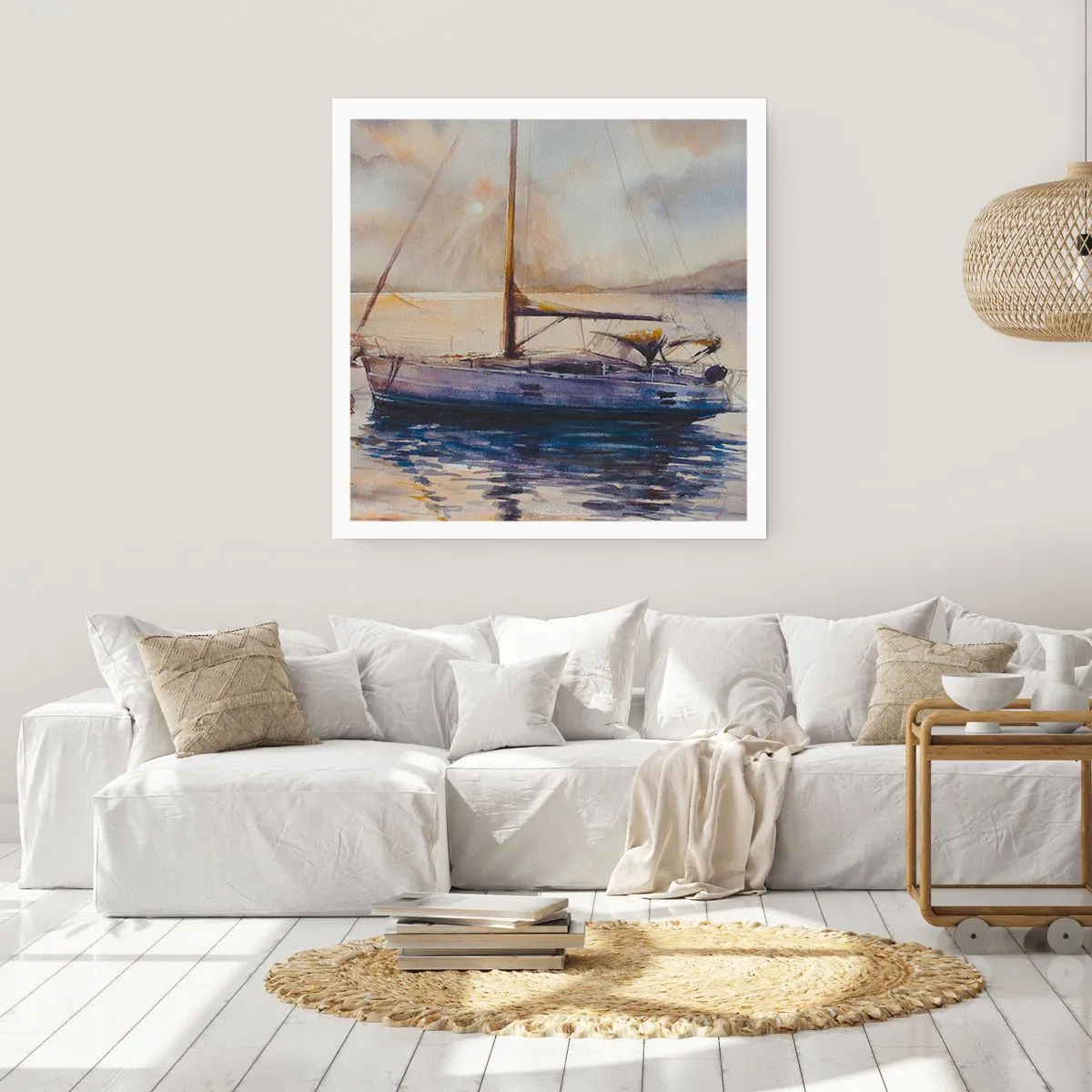 Poster - Abend in der Bucht - 50x50 cm