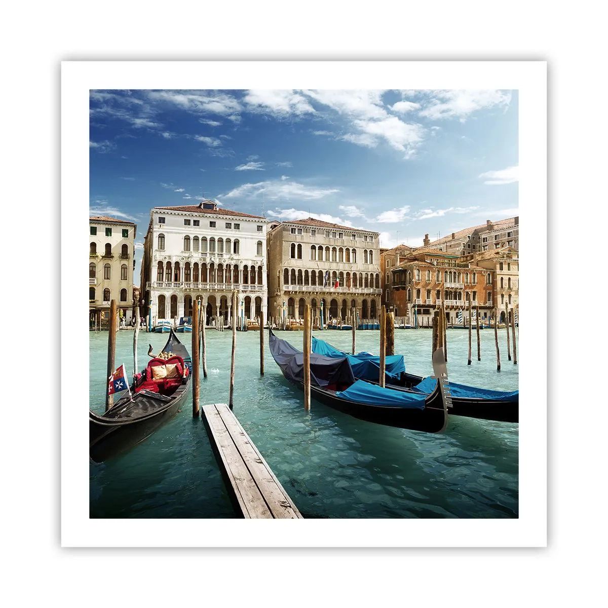 Poster - Paläste in Blau - 60x60 cm