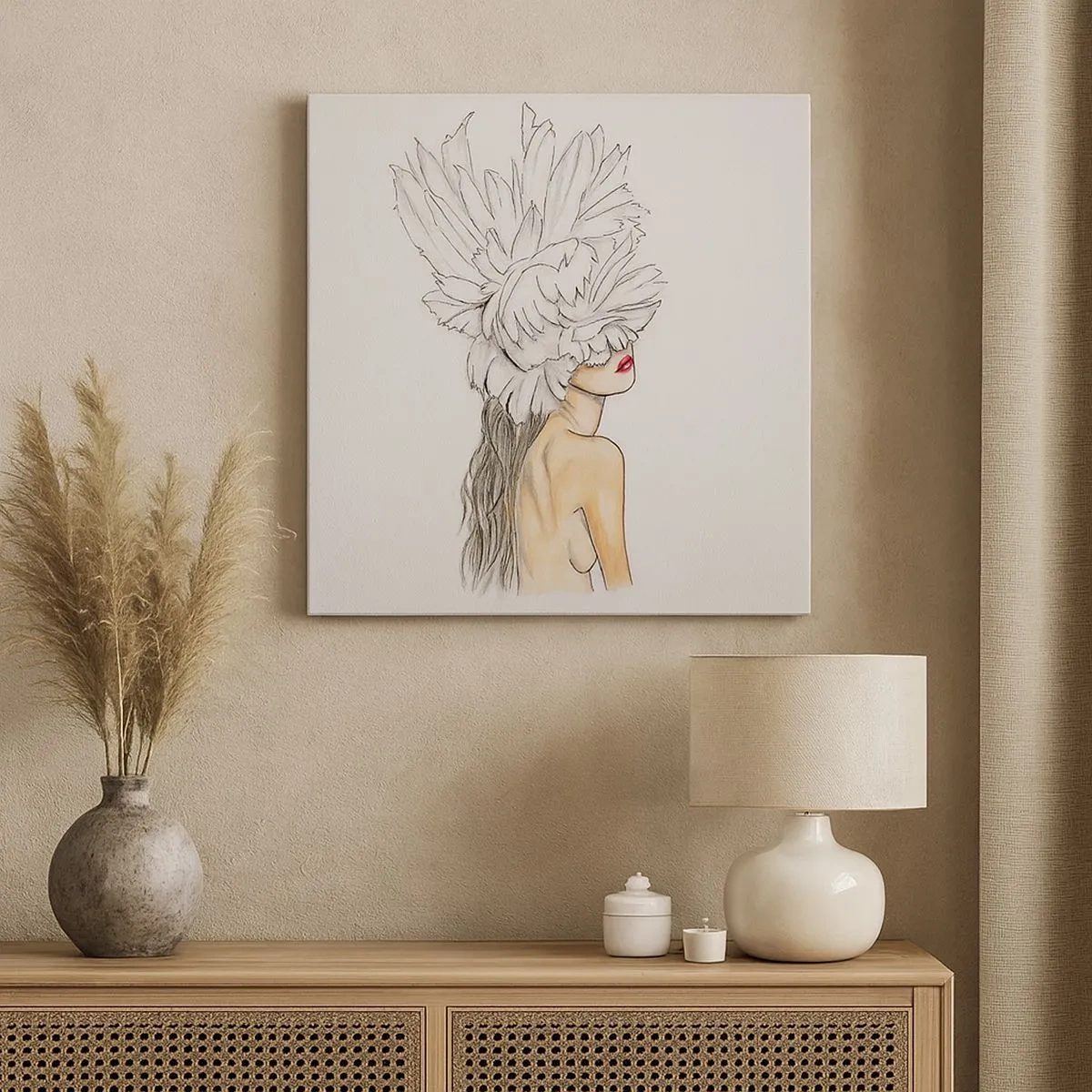 Bild auf Leinwand - Leinwandbild - Gekrönte Schönheit - 30x30 cm