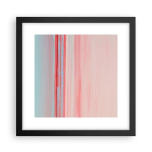 Poster in einem schwarzem Rahmen - Abstraktion im Morgengrauen - 30x30 cm