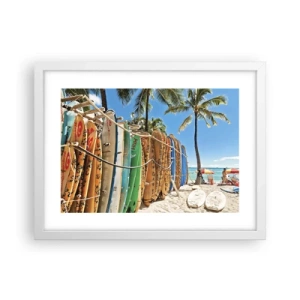 Poster in einem weißen Rahmen - Sonniger Spaß - 40x30 cm