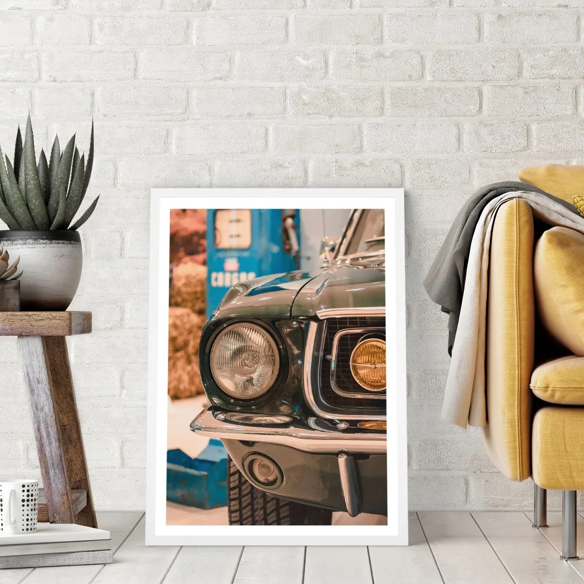 Poster in einem weißen Rahmen - Treffen mit einer Legende - 50x70 cm