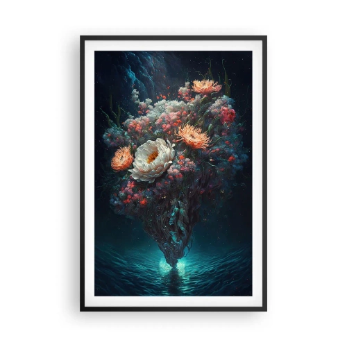 Poster in einem schwarzem Rahmen - Seltsamer Garten - 61x91 cm