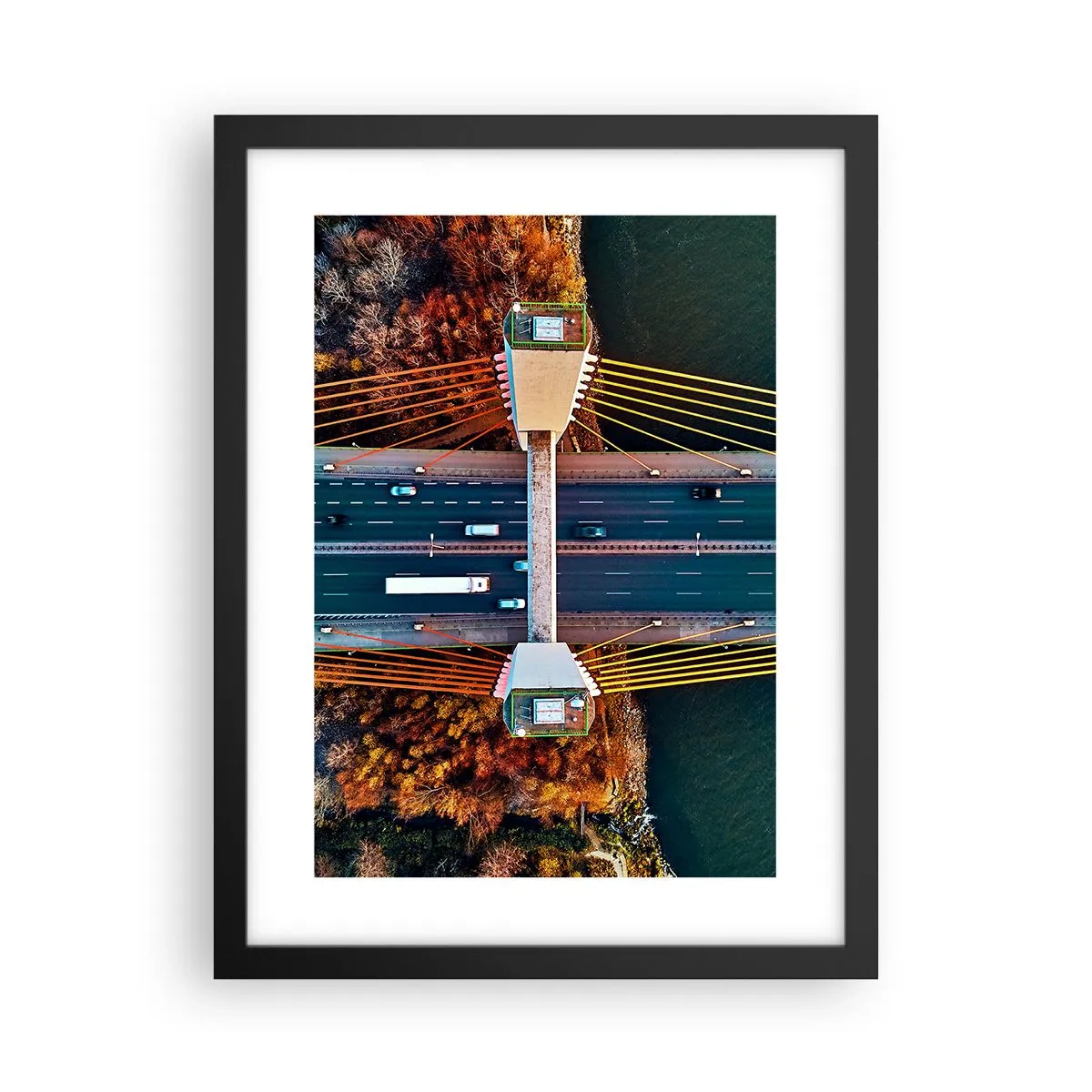 Poster in einem schwarzem Rahmen - Jenseits der Gewässer, jenseits der Wälder - 30x40 cm