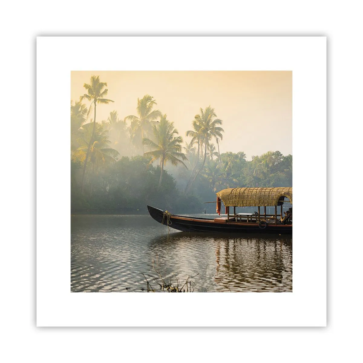 Poster - Haus am Fluss - 30x30 cm