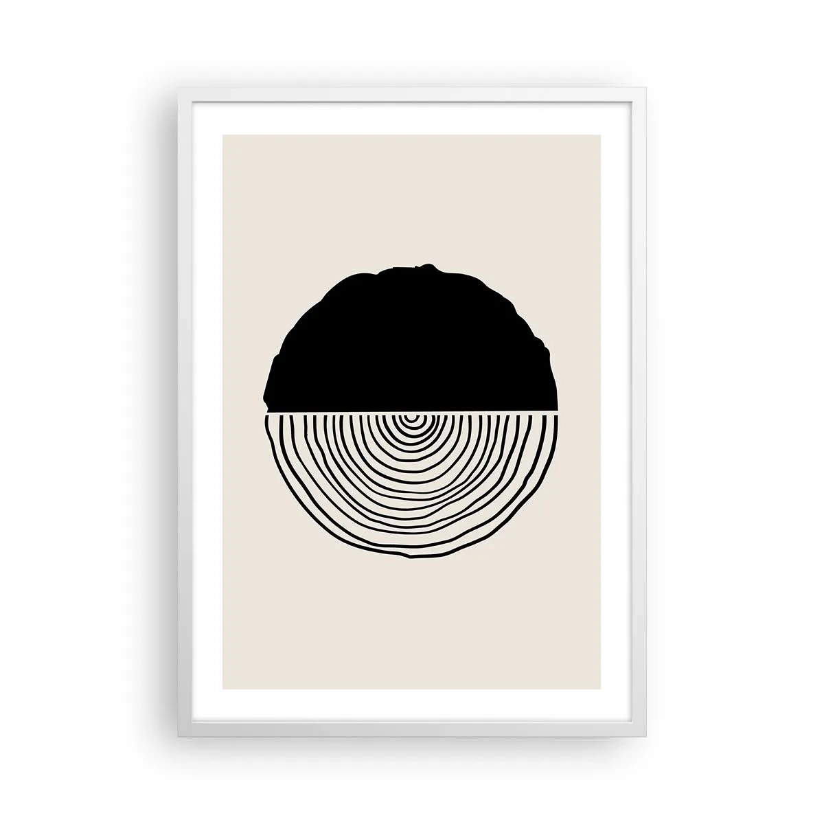 Poster in einem weißen Rahmen - Halb und halb - 50x70 cm