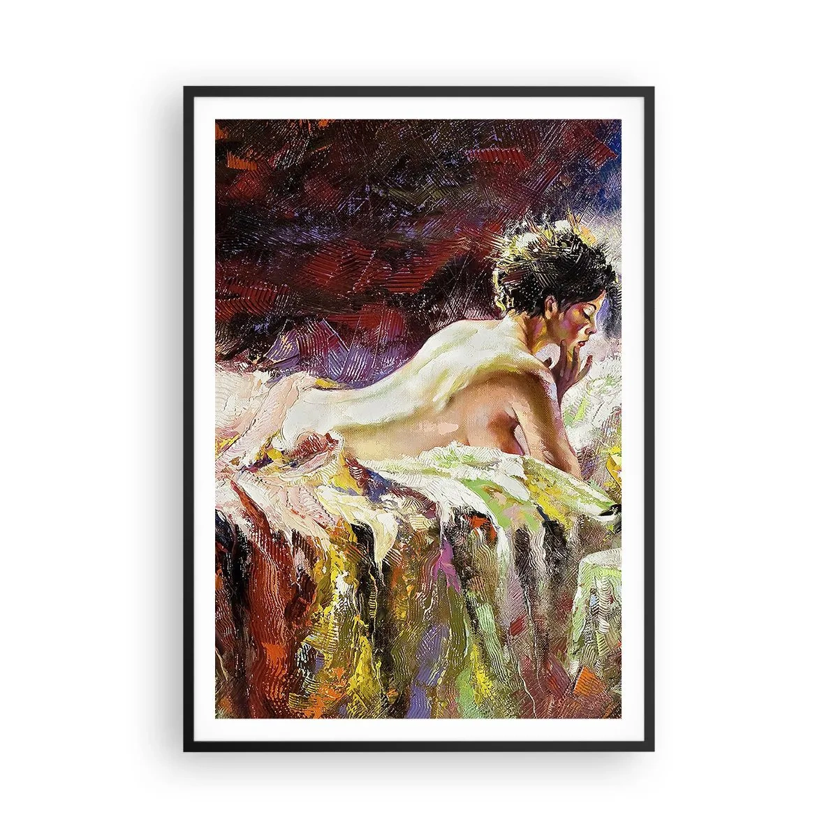 Poster in einem schwarzem Rahmen - Venus in Gedanken - 70x100 cm