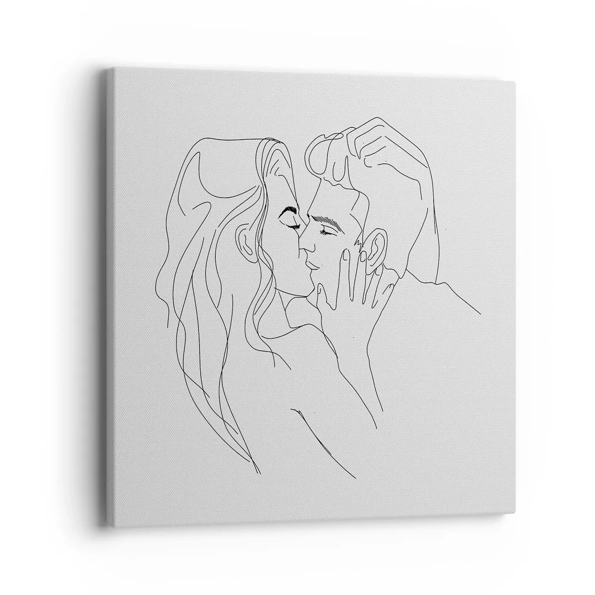 Bild auf Leinwand - Leinwandbild - Dieselbe Linie - 40x40 cm