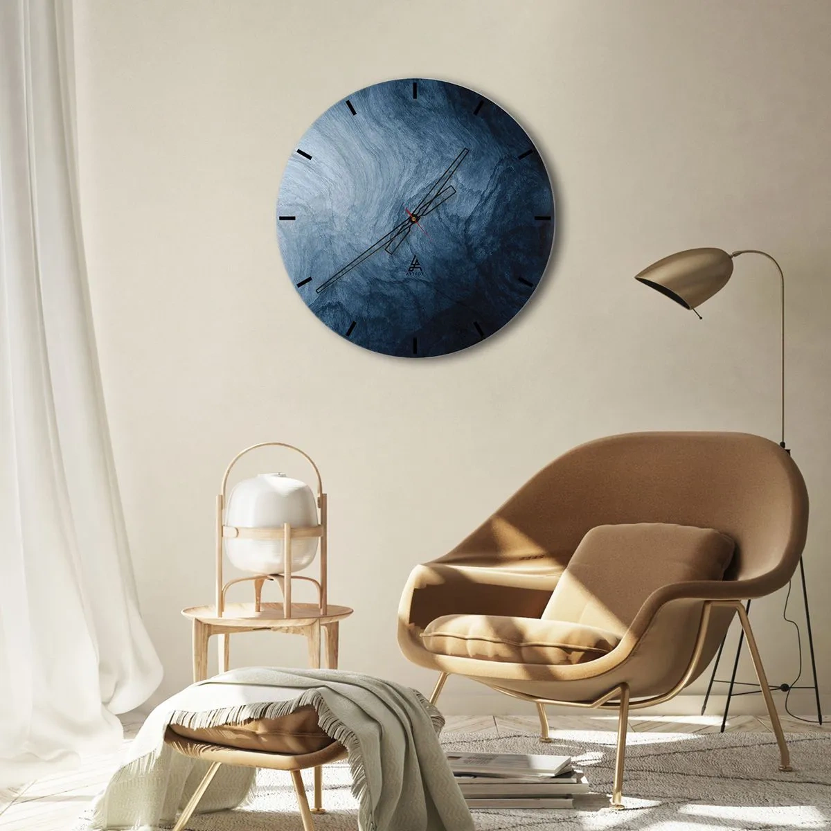 Wanduhr - Glasuhr - Greifen Sie tief - 40x40 cm