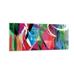 Glasbild - Bild auf glas - Schnell, spritzig und springt - 100x40 cm