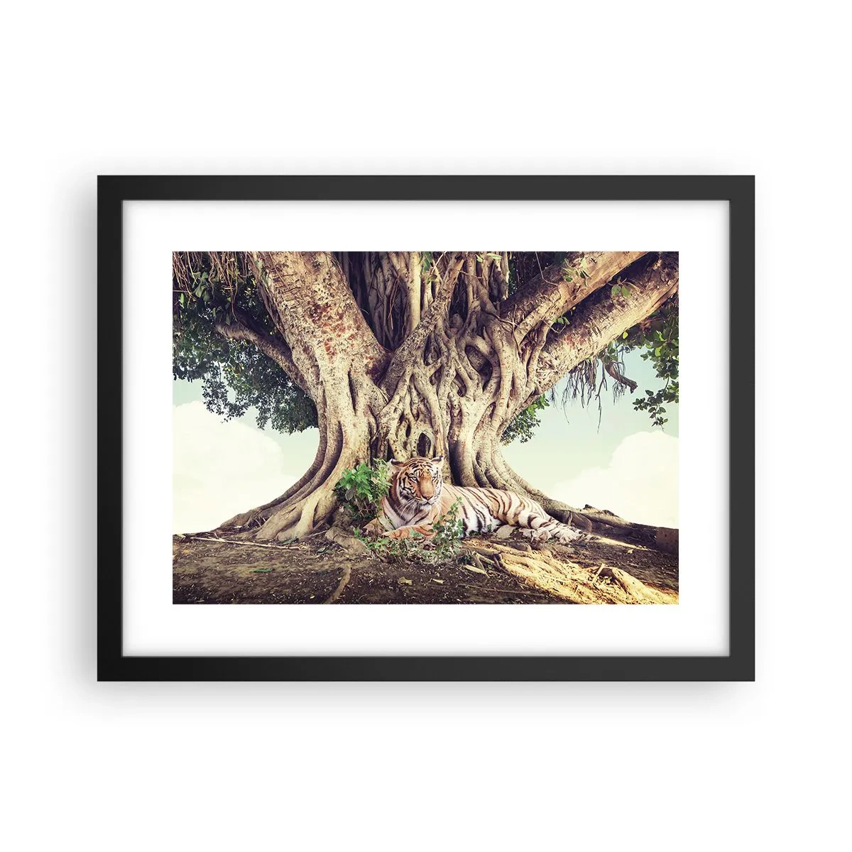 Poster in einem schwarzem Rahmen - Blick aus dem Buch Genesis - 40x30 cm