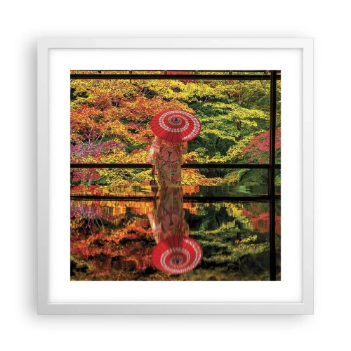 Poster in einem weißen Rahmen - Im Tempel der Natur - 40x40 cm