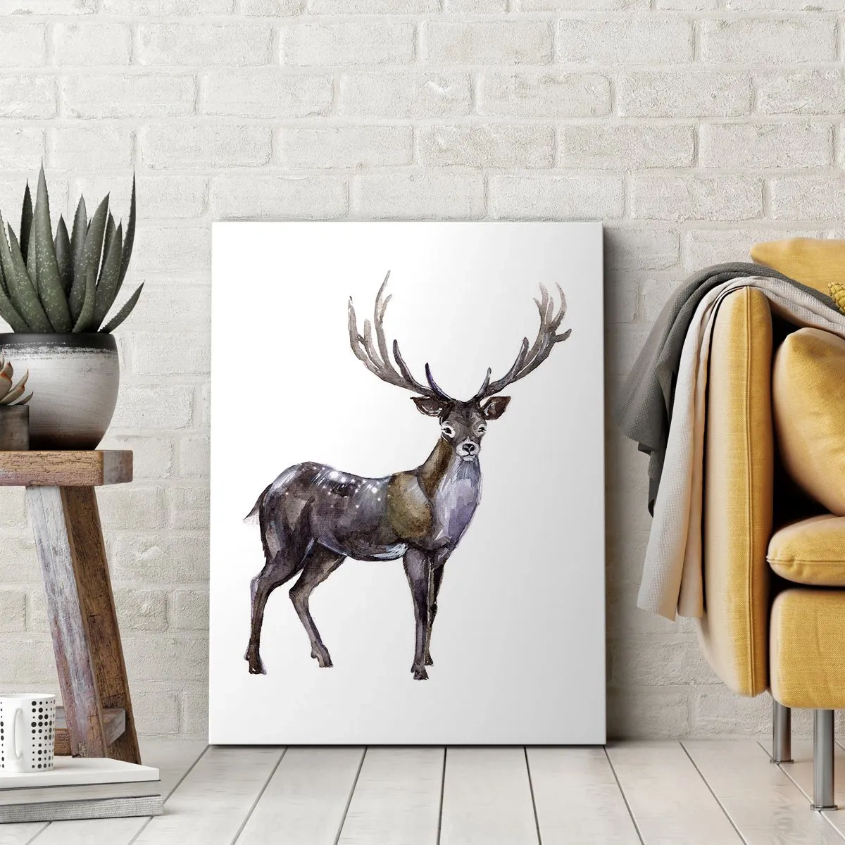 Bild auf Leinwand - Leinwandbild - König des nördlichen Waldes - 55x100 cm