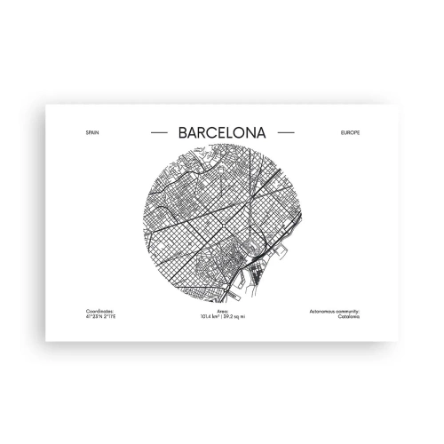 Poster - Anatomie von Barcelona - 91x61 cm