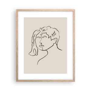 Poster in einem Rahmen aus heller Eiche - Und es wurde Einheit - 40x50 cm