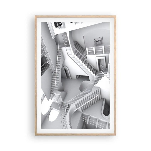 Poster in einem Rahmen aus heller Eiche - Die Paradoxien des Weltraums - 61x91 cm