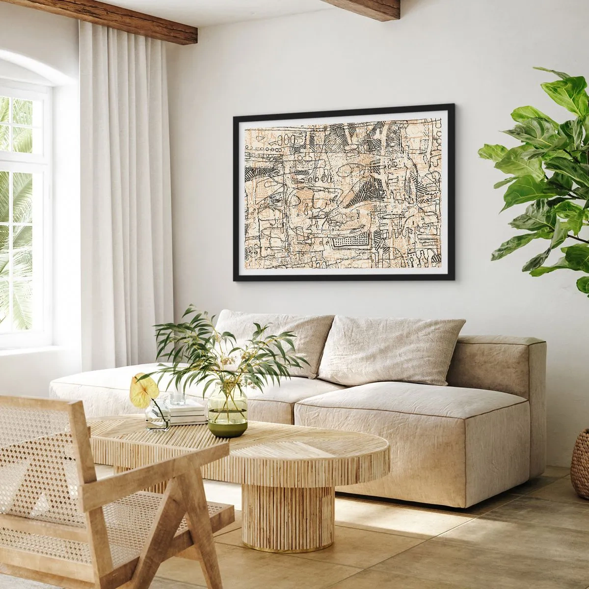 Poster in einem schwarzem Rahmen - Es wartet darauf, entschlüsselt zu werden - 40x30 cm