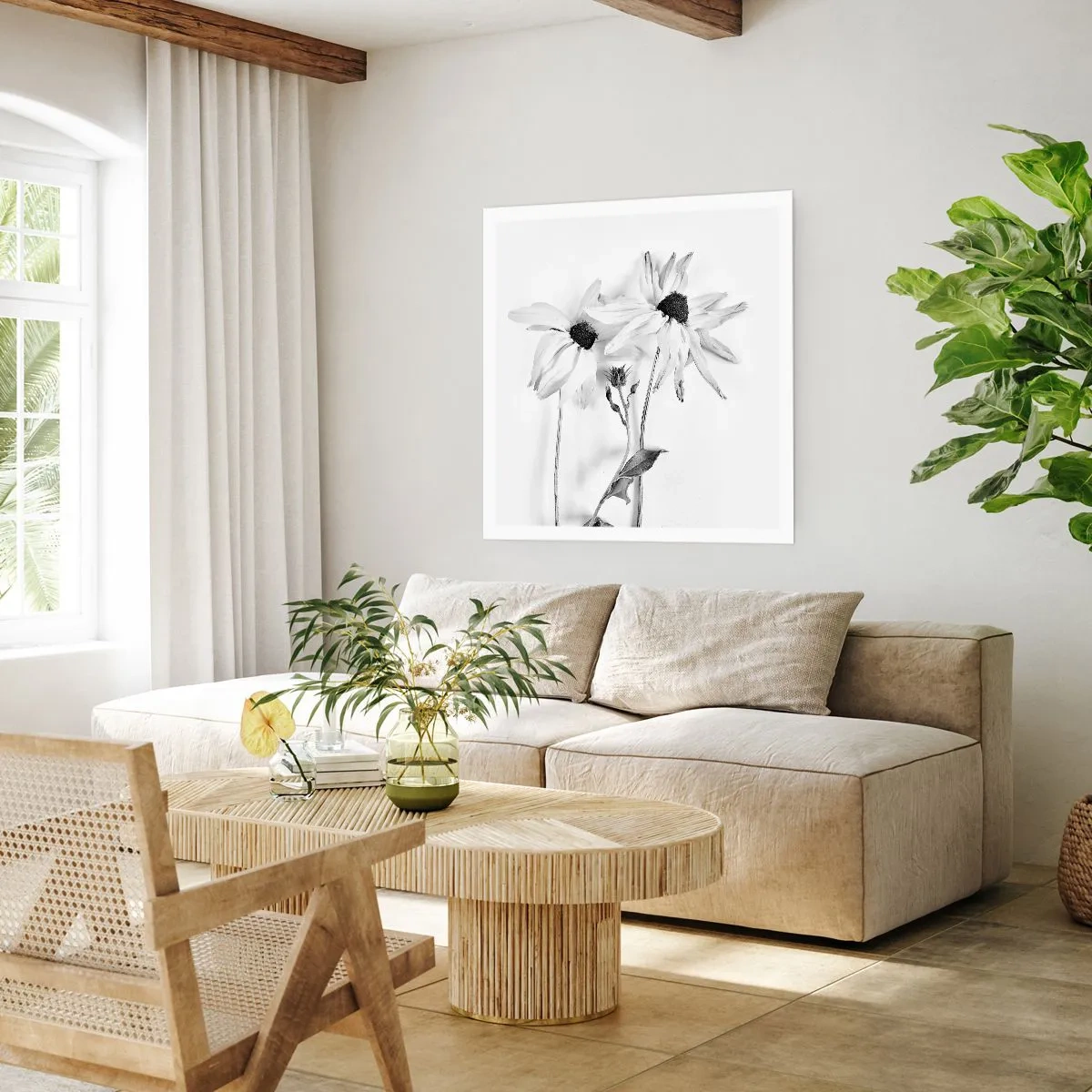 Poster - Niemand will allein sein - 60x60 cm