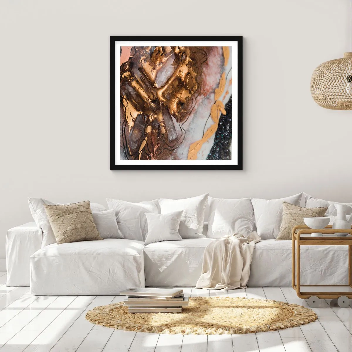 Poster in einem schwarzem Rahmen - Das Element der Erde - 40x40 cm