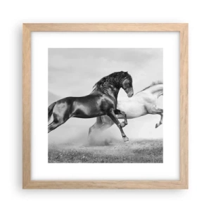 Poster in einem Rahmen aus heller Eiche - Engel und Dämonen - 30x30 cm