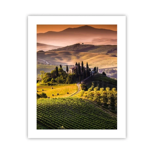 Poster - Arkadien - die toskanische Landschaft - 40x50 cm