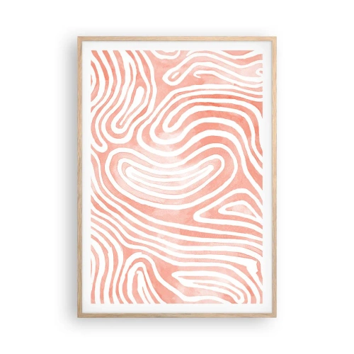 Poster in einem Rahmen aus heller Eiche - Im Korallenlabyrinth - 70x100 cm