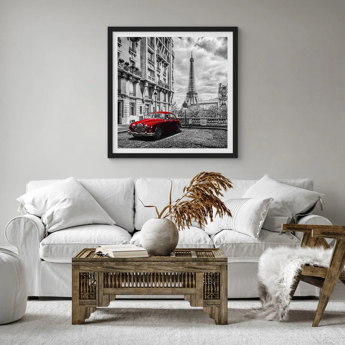 Poster in einem schwarzem Rahmen - Raubtier in der Stadt - 30x30 cm