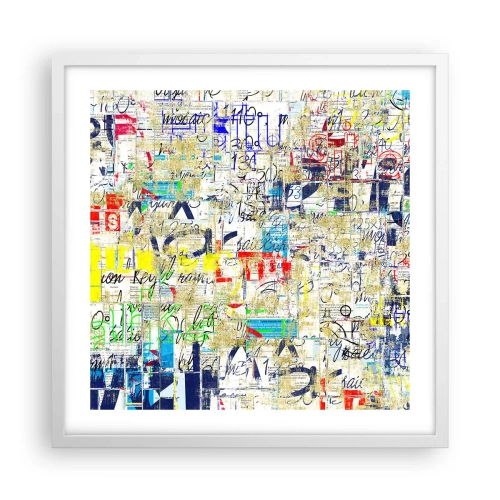 Poster in einem weißen Rahmen - Es freut einfach die Augen - 50x50 cm